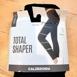 Calzedonia Black Total Shaper Leggings Skinny Fit Women Size Large Black